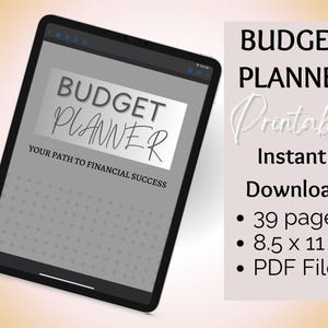 Digital Budget Planner Printable | Instant Download Finance Organizer