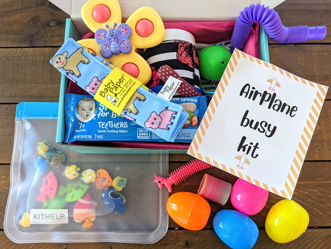 Airplane Travel Busy Kit for Babies & Toddlers 018 Months. Sensory and
