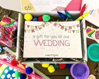Wedding Day Busy Box for Kids (3-8 yrs); Wedding Activities for Kids; Quiet Box for Reception; Ring Bearer Flower Girl Gift