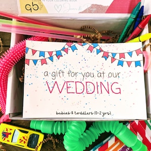 Wedding Day Busy Box for Babies & Toddlers (0-2 yrs); Wedding Activities for Kids; Ring Bearer Flower Girl Gift