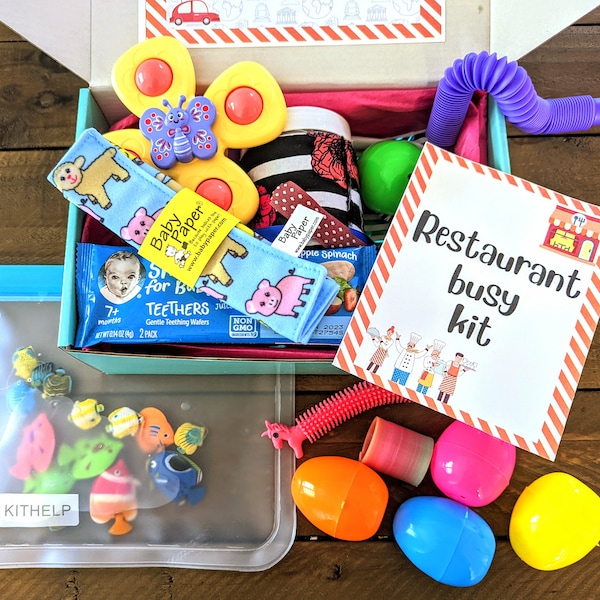 Restaurant Busy Kit for Babies & Toddlers (0-18 months). Sensory and fidget toys SPRING BREAK
