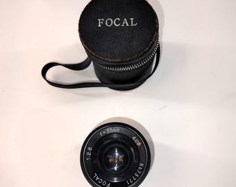 Vintage FOCAL 35mm Lens with Case & TOKINA EL 28mm Lens