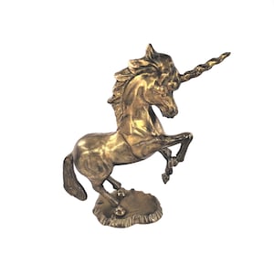 Vintage Solid Brass Unicorn Figurine