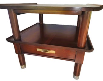 Vintage Willett Side Table - Mid-Century Modern Wooden End Table
