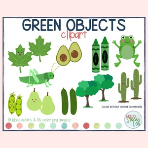 Objets verts Clipart