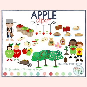 Clipart temático da Apple - setembro