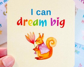 Kids Affirmation Cards for Positive Self-Esteem and Growth Mindset