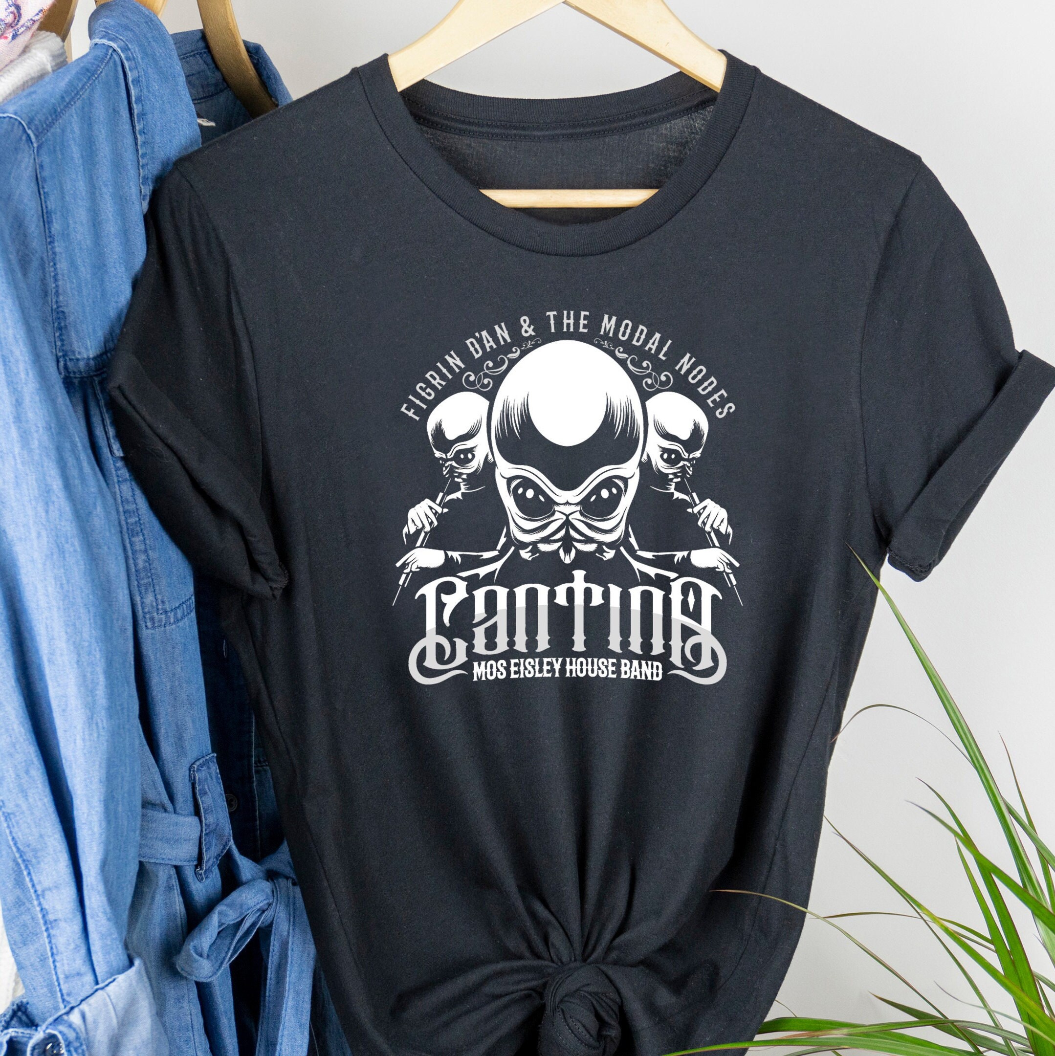 T-shirt Star Wars The Cantina Band Figrin - Unisexe Adulte - Coton Gildan - Taille Regular - Fabriqué Au Royaume-Uni