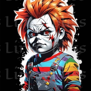 Chucky ai, ai Halloween, Halloween Chucky, ai The Good Guy Digital Silhouette, AI Generated Chucky, AI Digitals PNG for All your Designs