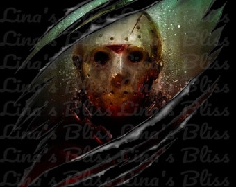 Jason Voorhees I Love Camping, Halloween Jason Voorhees, Digital Silhouette PNG Clip art for All your Designs