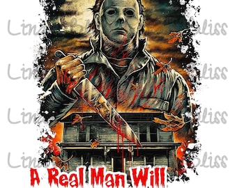 Michael Myers, Halloween Sublimacja, Prawdziwy mężczyzna będzie cię gonił Cyfrowa sylwetka PNG Clip art dla wszystkich twoich projektów
