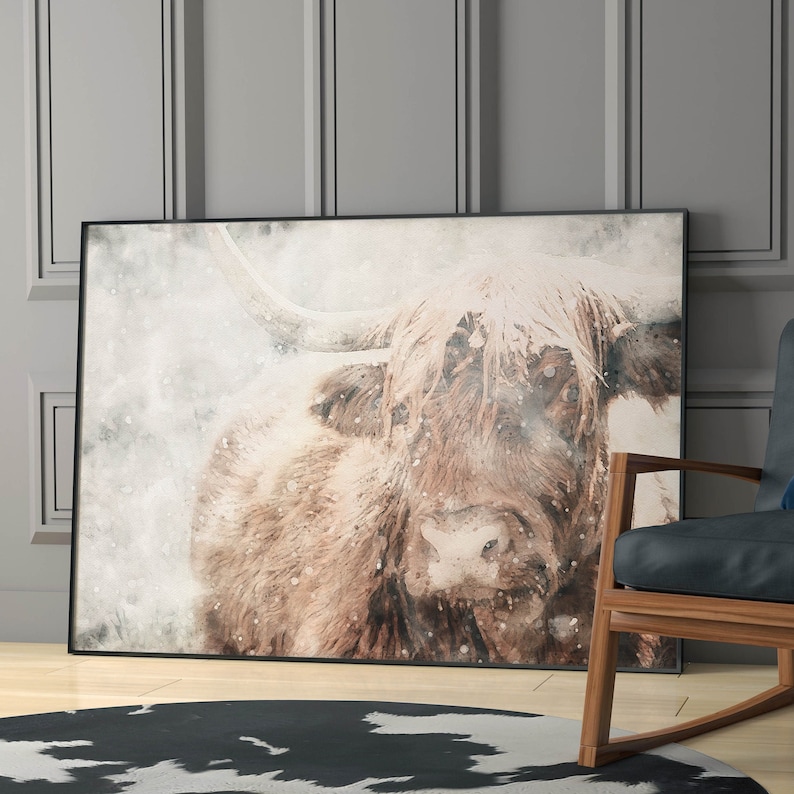 Highland Cattle Wall Art Stunning Print Wall Art Wildlife Etsy