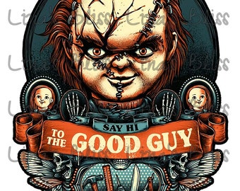 Chucky, Halloween Chucky, The Good Guy Digital Silhouette PNG Clip art for All your Designs