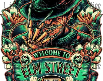 Halloween Freddy Krueger Elm Street digitale Silhouette PNG Clip art für alle Ihre Designs