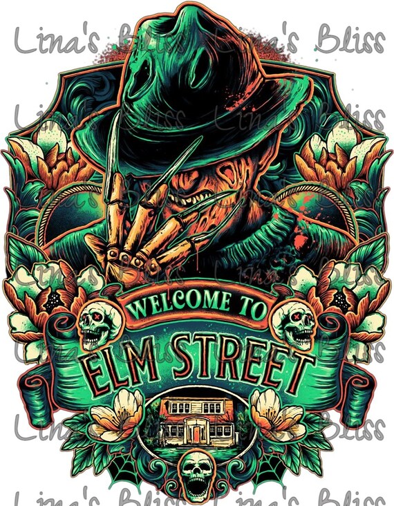 Halloween Freddy Krueger Elm Street Digital Silhouette PNG Clip art for All your Designs