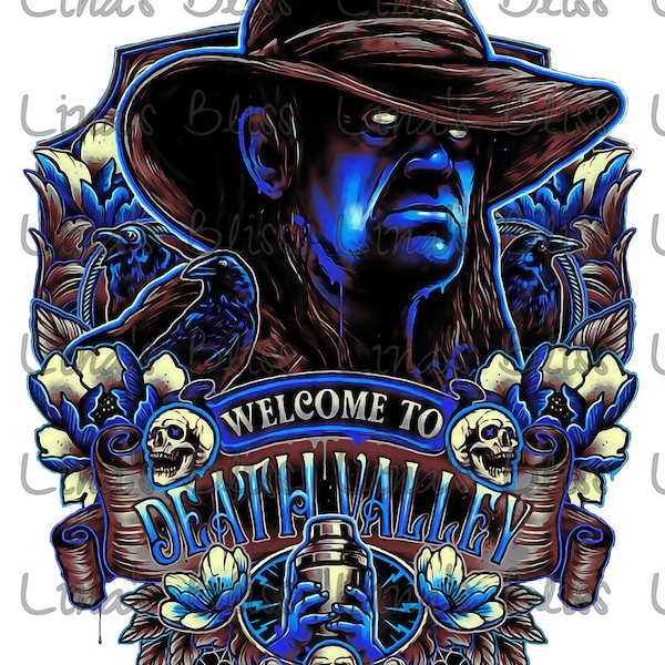 The Undertaker png, The Undertaker Sublimation, Welcome to Death Valley, Digital Silhouette PNG Clip art for All your Designs