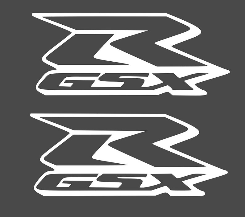 SUZUKI GSXR Replica fairing sticker labels x2 decals motorbike gsxr 600/ 750/ 1000 image