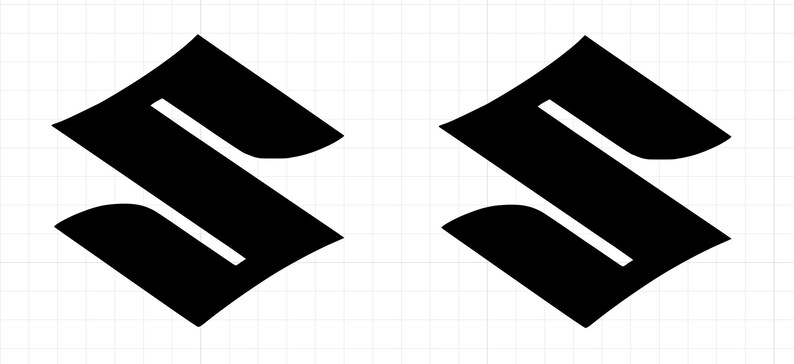 Suzuki S Logo Tank Reproduction Fairing Panel Sticker Decal Pair 102mm x 102mm item image