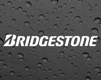 BRIDGESTONE X2 Pair Stickers White Graphics Decal Sticker Race Track Jdm JAP CAR