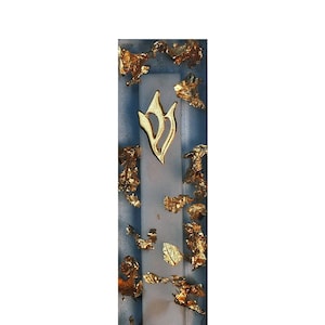 Modern Mezuzah Cases. Gold or Silver Shin Letter or Hamsa Hand