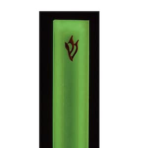 Glow in the Dark Modern Mezuzah Case. Silver or Gold Plated Shin Letter