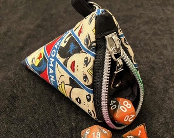 Small D4 dice bag or coin purse