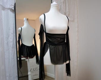 Babydoll bajo el busto con mangas