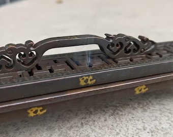 9&#39;&#39;Vintage style copper unique Incense Holder waterfall  Catcher censer Incense Burner for Sticks Healing Ash Catcher ashtray Home Decor