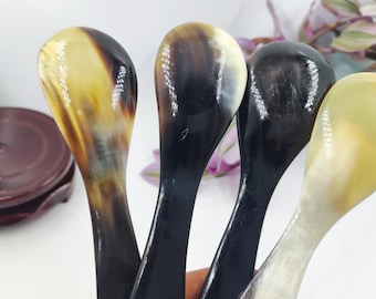 Get 1 piece  Medieval Genuine Horn Spoon Handcrafted For Viking Events Cosplay stirring spoon  ice cream teaspoon Buffalo Horn Spoons EC290