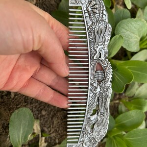 Silver Antique Vintage Hair Comb - Etsy display picture 2