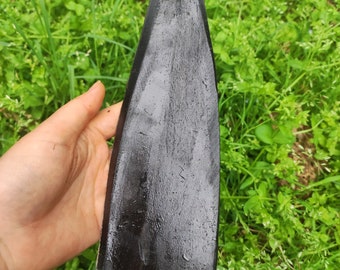 1Pic Échelle de vraie corne de buffle naturelle de 22 cm pour manche de couteau, Échelle de corne de bélier DIY Couteaux Fabrication de matériaux de poignée Peigne Manches brutes