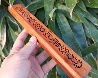 Bamboo Wood Incense Holder for Sticks, Natural for Meditation  Room Decor Box Wooden for Stick Unique SpaYoga Incense Burner  Eco-friendly