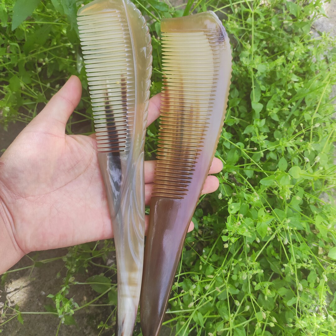 Get 1 Natural Sheep Horn Handmade Horn Comb,no Stati Holiday Gift ...