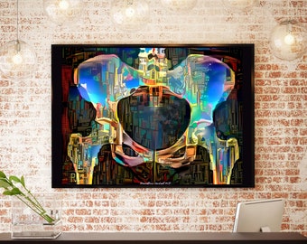 Pelvis Anatomy in Bright Color, Canvas or Acrylic, Anatomy Radiology Wall Art Science Medical Art Student Art Office Gifts Medicine