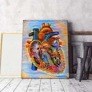 Heart Cardiac Anatomy, Canvas, Color Radiology Art Science Medical Student Office Medicine Thoracic Cardiology image 2