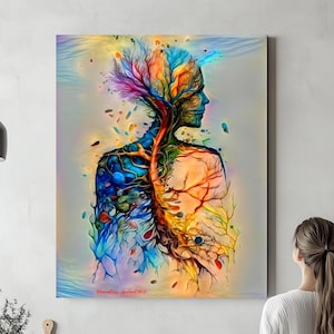 Surrealism Human Anatomy, Canvas or Acrylic Glass, “Phantasmagoria 2.0” , Art for Surrealism Fans, Medical Professionals,