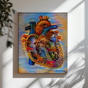 Heart Cardiac Anatomy, Canvas, Color Radiology Art Science Medical Student Office Medicine Thoracic Cardiology image 5