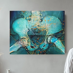 Pelvis Anatomy in Bright Color, Pediatric Pelvis, SCFE, Canvas, Anatomy Radiology Wall Art, Medical Art Student Art Office Gifts Medicine