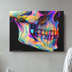 Dental Anatomy in Pop Art Style,  Canvas  Radiology Dentistry Oral Surgery Anatomy Medical Art Student Art Medicine