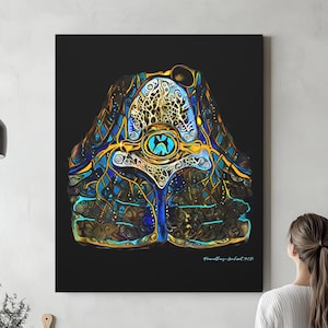 Spine Anatomy Art Canvas or Acrylic, Art for Doctors Office, Spine Surgeon, Radiologist, Chiropractor,