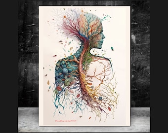 Surrealism Human Anatomy, Canvas,  Human Anatomy Art Radiology Art Science Medical Student Medicine Neurology