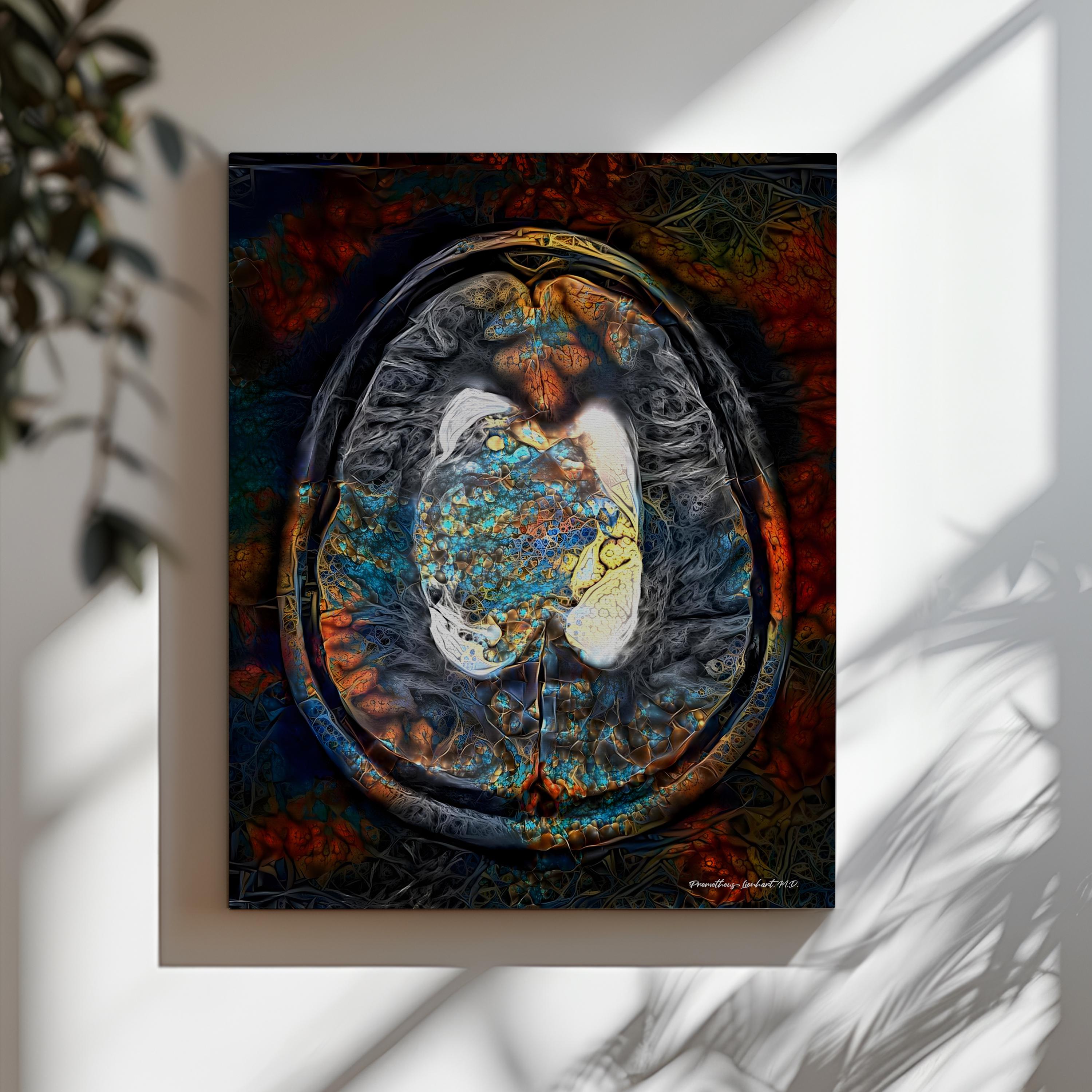 Brain Tumor Art, Canvas, “central Malignantia”, Radiology Wall Art