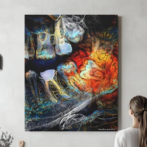 Wisdom Tooth Art Canvas - Modern Dental Anatomy Wall Decor for Dentist Office or Home
