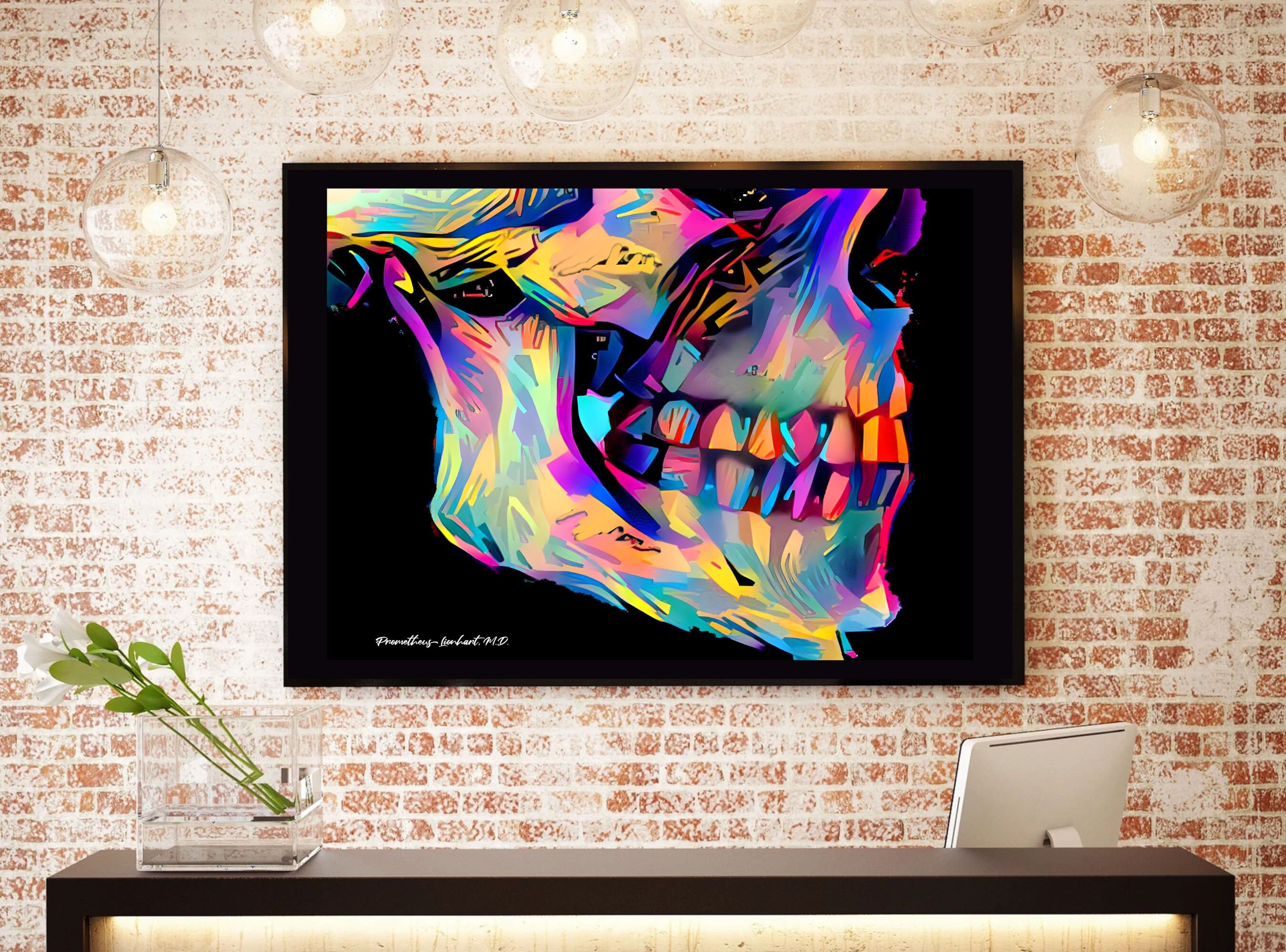 Dental Anatomy in Pop Art Style Canvas Radiology Dentistry Etsy