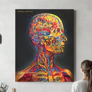 Surrealism Human Anatomy Art, Canvas- Radiology Art,  Science Art, Medical Student Art, Medicine Art