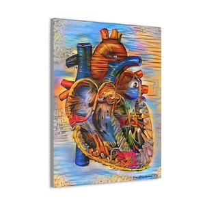 Heart Cardiac Anatomy, Canvas, Color Radiology Art Science Medical Student Office Medicine Thoracic Cardiology image 7