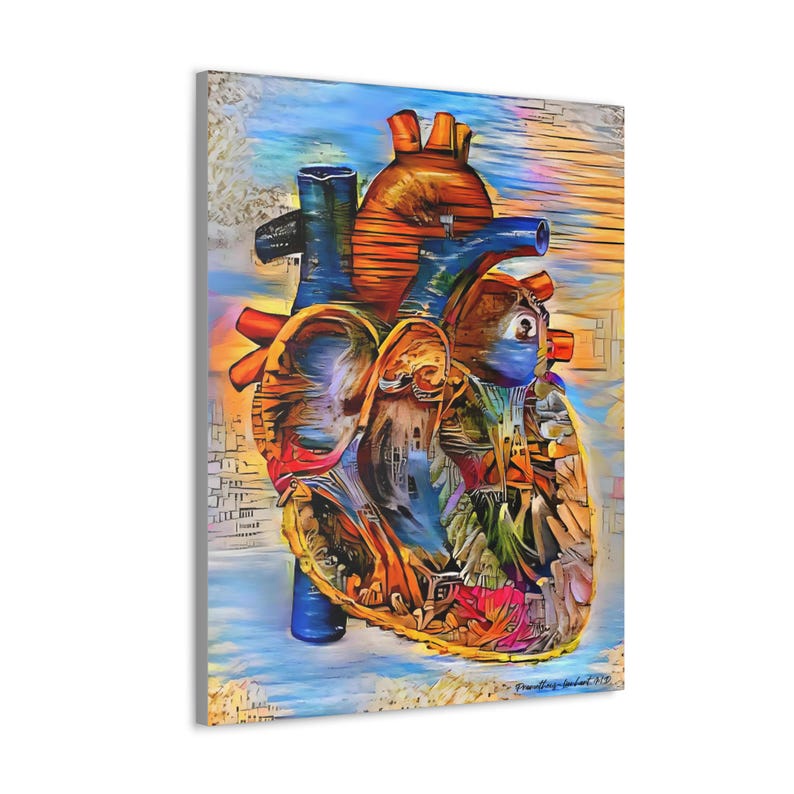 Heart Cardiac Anatomy, Canvas, Color Radiology Art Science Medical Student Office Medicine Thoracic Cardiology image 7