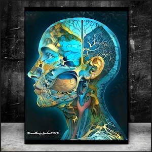 Surrealism Human Anatomy Art - Canvas, Radiology Art,  Science Art, Medical Student Art, Medicine Art