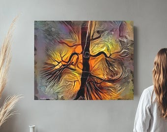 Medical Art: Renal Angiogram Canvas Print for Medical Students & Cardiology Offices, Interventional Radiology Decor, Kidney Artery Stenosis