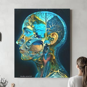 Surrealism Human Anatomy Art - Canvas, Radiology Art,  Science Art, Medical Student Art, Medicine Art
